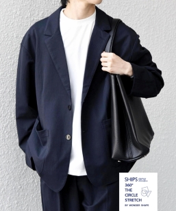 SHIPS any:�q�ڐG�⊴/�X�g���b�`�r360° THE CIRCLE STRETCH ���l�� �~�b�N�X �����b�N�X �W���P�b�g(�Z�b�g�A�b�v�Ή�)��