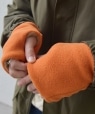 【SHIPS any別注】TURTLE GLOVES: POLARTEC ショート グローブ 手袋 オレンジ