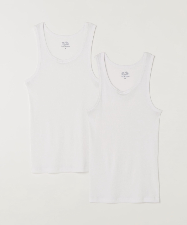 FRUIT OF THE LOOM: �x�[�V�b�N 2P �^���N�g�b�v