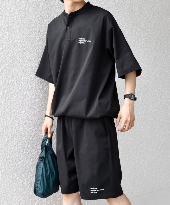 WEB限定】SHIPS any:〈吸水速乾/UVカット〉ドライタッチ ヘンリー