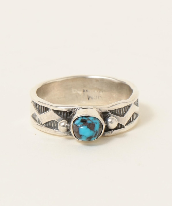 インディアンジュエリー HRM ターコイズリング 16号 シルバー