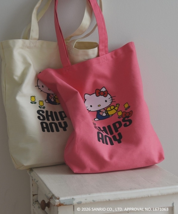 Hello Kitty × SHIPS any: ハローキティ プリント トートバッグ