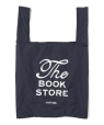 【SHIPS any別注】The BOOK STORE: プリント エコ バッグ ネイビー