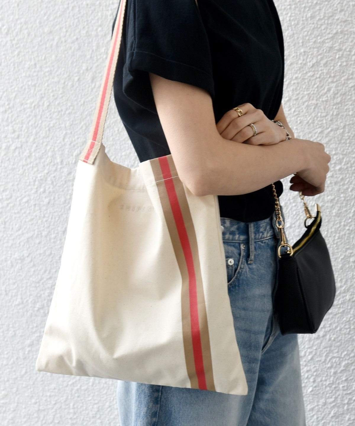 SHIPS any: ライン テープ ロゴ A4 トート: バッグ SHIPS 公式サイト  