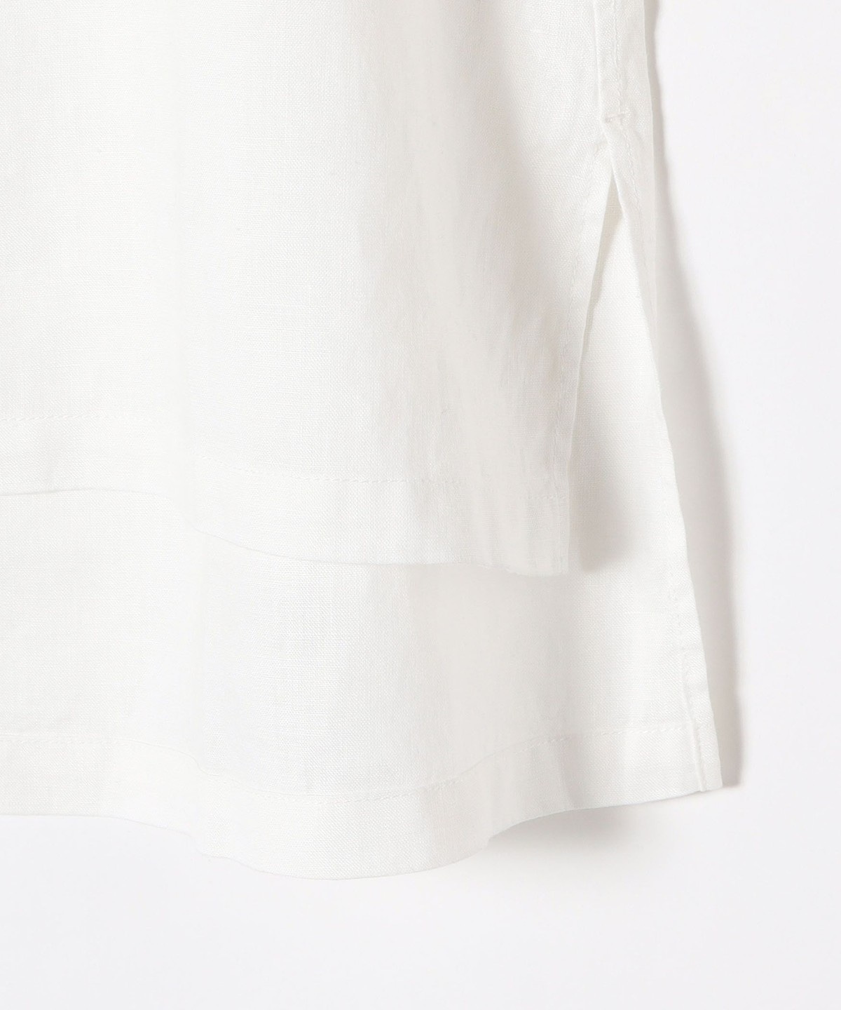 SHIPS any:〈洗濯機可能〉リネン スタンドカラー ポケット シャツ 23SS