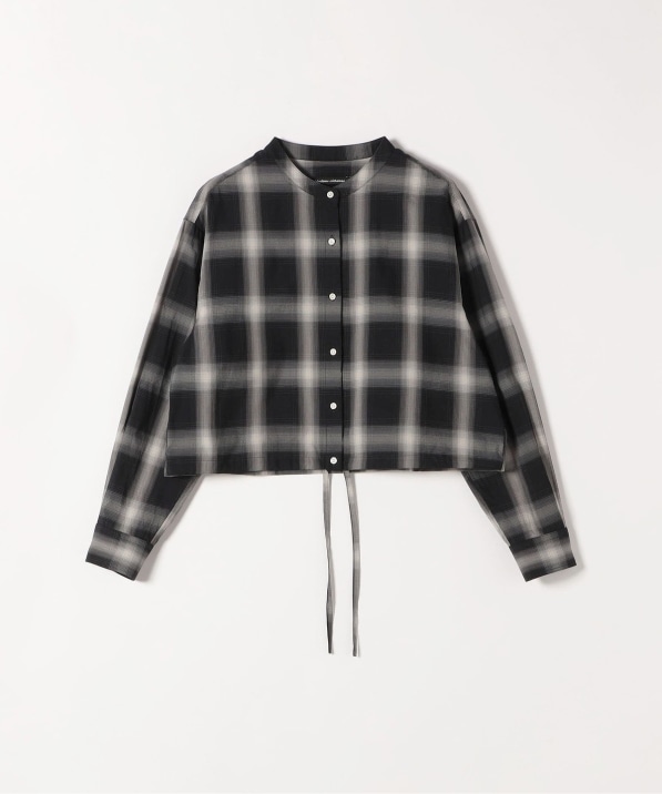 nicholson&nicholson:〈手洗い可能〉ショート ギャザー チェック