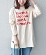 【SHIPS any別注】THE KNiTS: ロゴ ビッグ TEE ベージュ