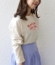 【SHIPS any別注】〈洗濯機可能〉MONMIMI: ロゴ プリント ロング TEE 23SS