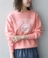 *【SHIPS any別注】THE KNiTS: 復刻 カレッジ スウェット コーラルピンク