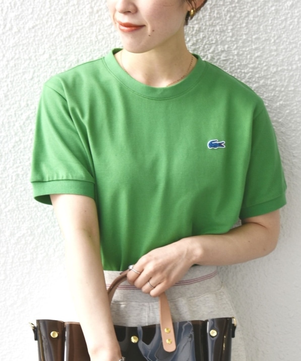 SHIPS any別注】LACOSTE: PIQUE クルーネック Tシャツ 23SS: Tシャツ