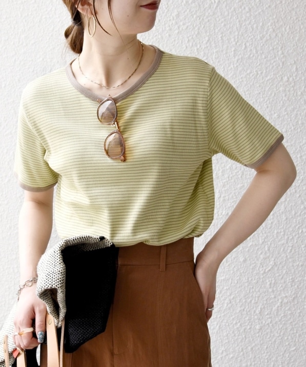 ひろ リブボーダープルオーバー 追加予約》Healthknit:〈洗濯機可能〉リブ ボーダー TEE｜ SHIPS 公式