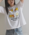 LITTLE TWIN STARS × SHIPS any: ���g���c�C���X�^�[�Y �v�����g TEE �z���C�g�n1
