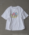 LITTLE TWIN STARS × SHIPS any: ���g���c�C���X�^�[�Y �v�����g TEE �z���C�g�n2