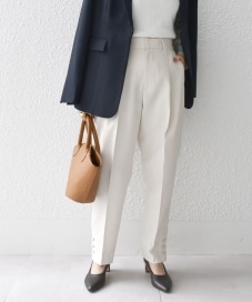 SHIPS any: ドライツイル テーパード パンツ［NAVY BLUE