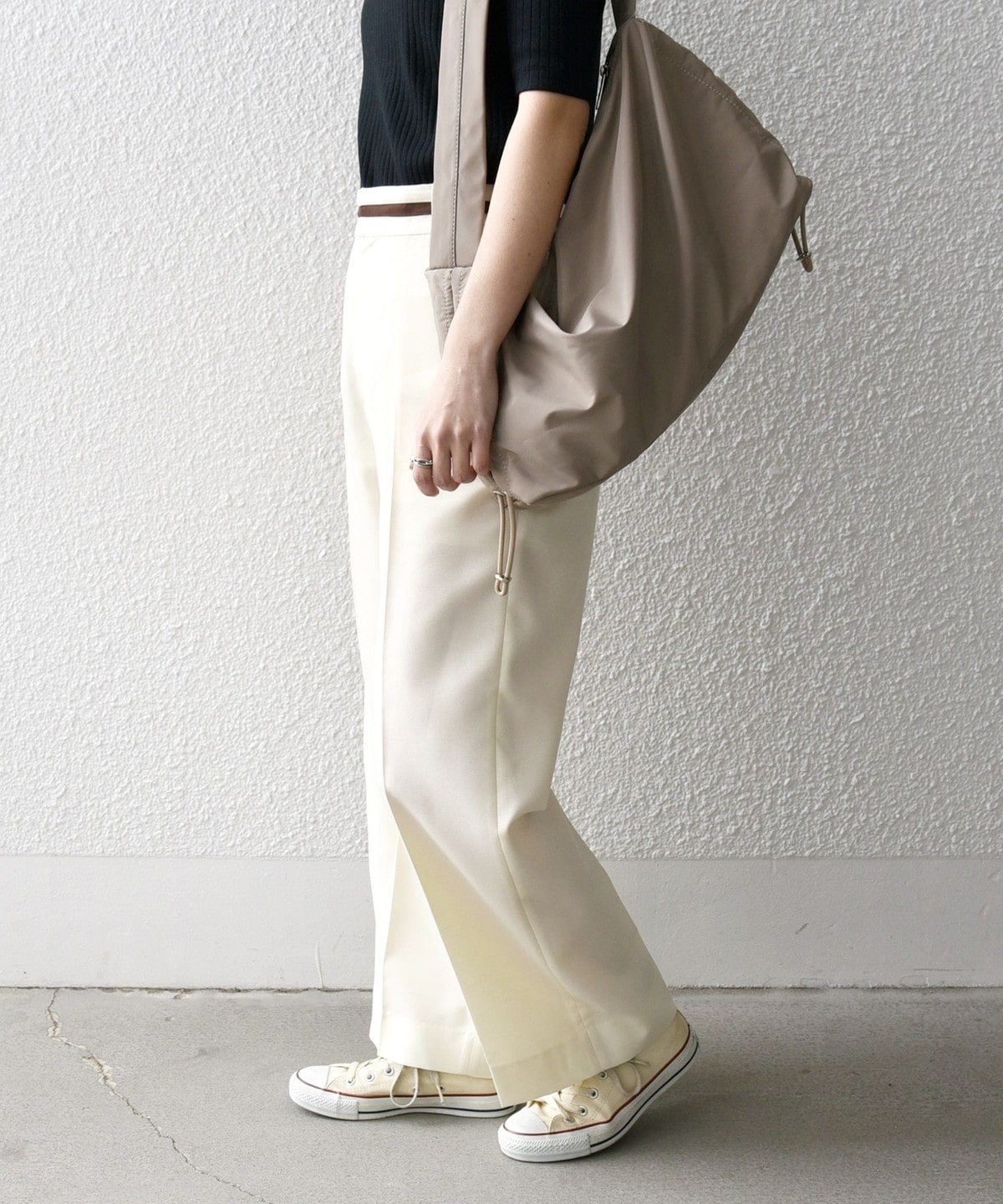 SHIPS any:〈洗濯機可能〉バスケット ウエスト ライン パンツ: パンツ  