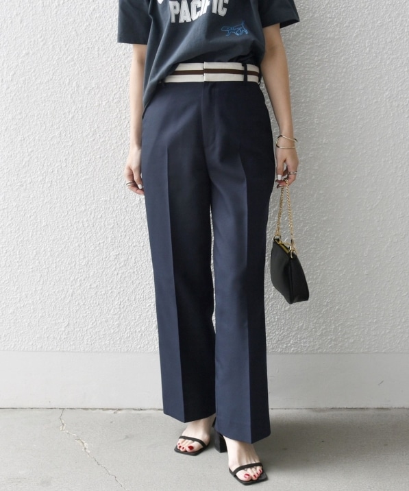 SHIPS any:〈洗濯機可能〉バスケット ウエスト ライン パンツ: パンツ  