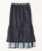SHIPS any:〈ウォッシャブル〉Longchamp フラワー プリント マーメイド ギャザー ロング スカート
