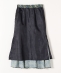 SHIPS any:〈ウォッシャブル〉Longchamp フラワー プリント マーメイド ギャザー ロング スカート