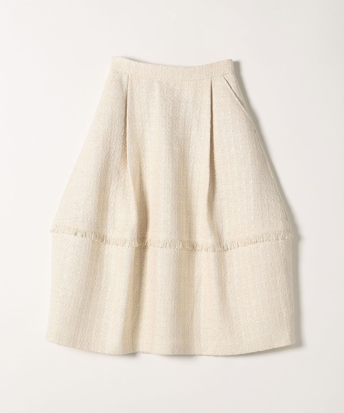 SHIPS any: ツイード バレル コクーン スカート［NAVY BLUE  