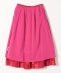 SHIPS any:〈洗濯機可能〉カラー チェック ギャザー フレア スカート