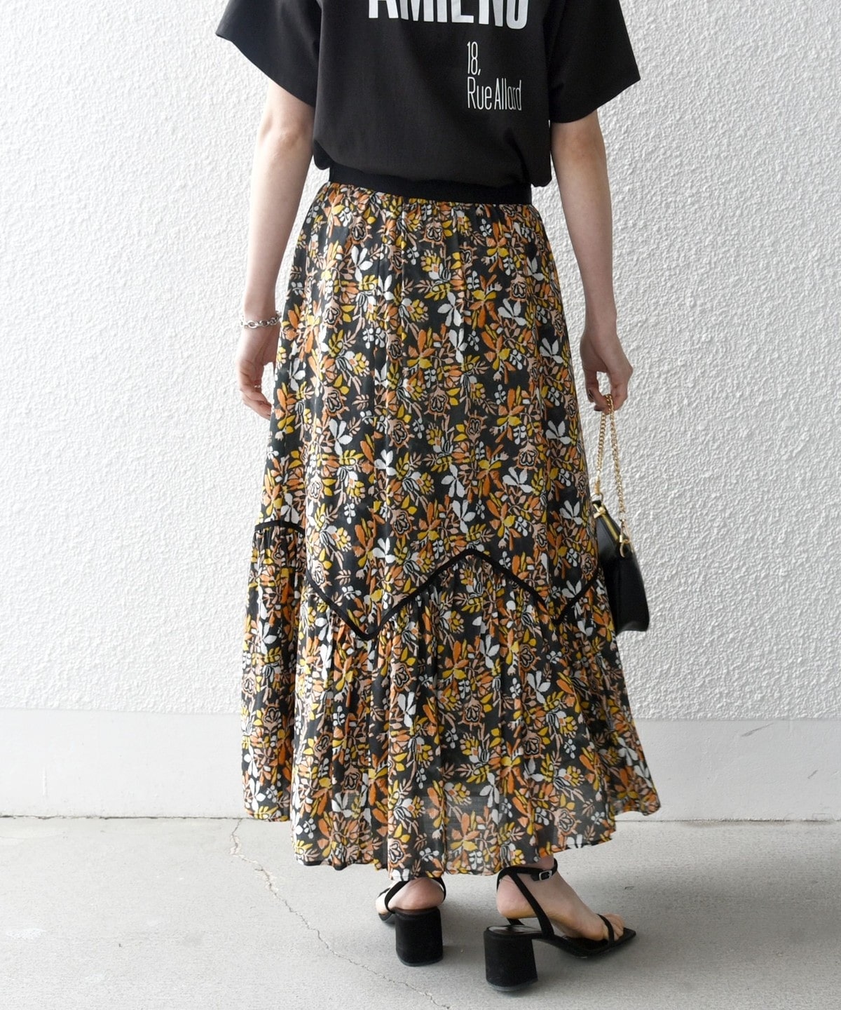 SHIPS any:〈洗濯機可能〉TROUILLET フラワープリント ティアード  