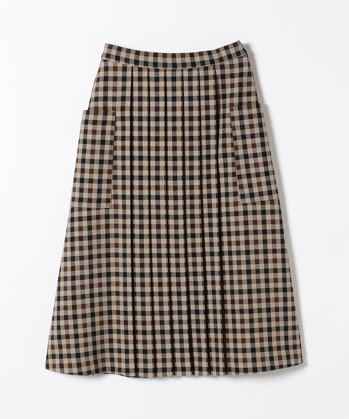 SHIPS any:〈洗濯機可能〉ブロック チェック ポケット スカート
