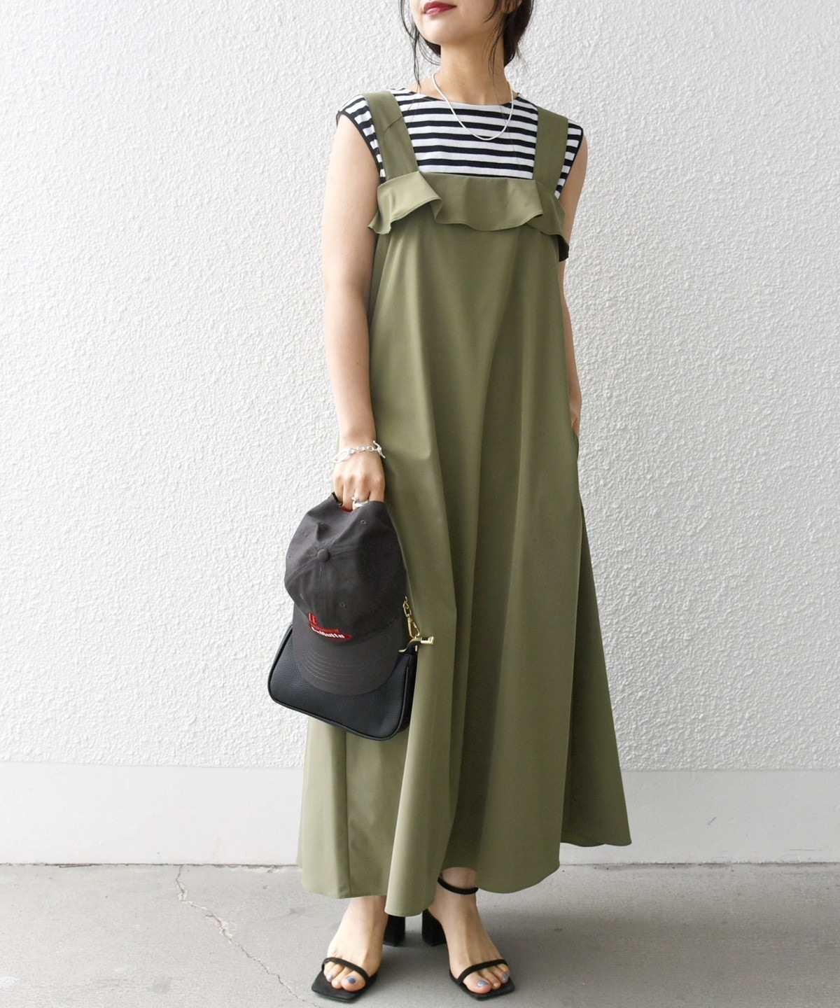 SHIPS any:〈洗濯機可能〉フレンチ Tシャツ × フリル ジャンパー  