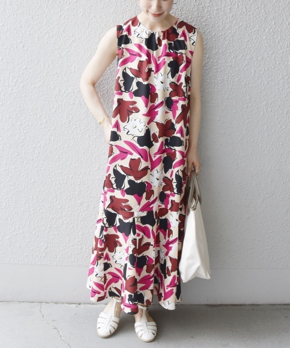 Ships Any ウォッシャブル ライン ドロー フラワー ワンピース ワンピース Ships 公式サイト 株式会社シップス