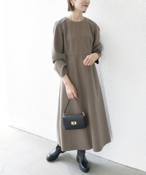 SHIPS any: エア ニードル ラグラン Aライン ワンピース: ワンピース  