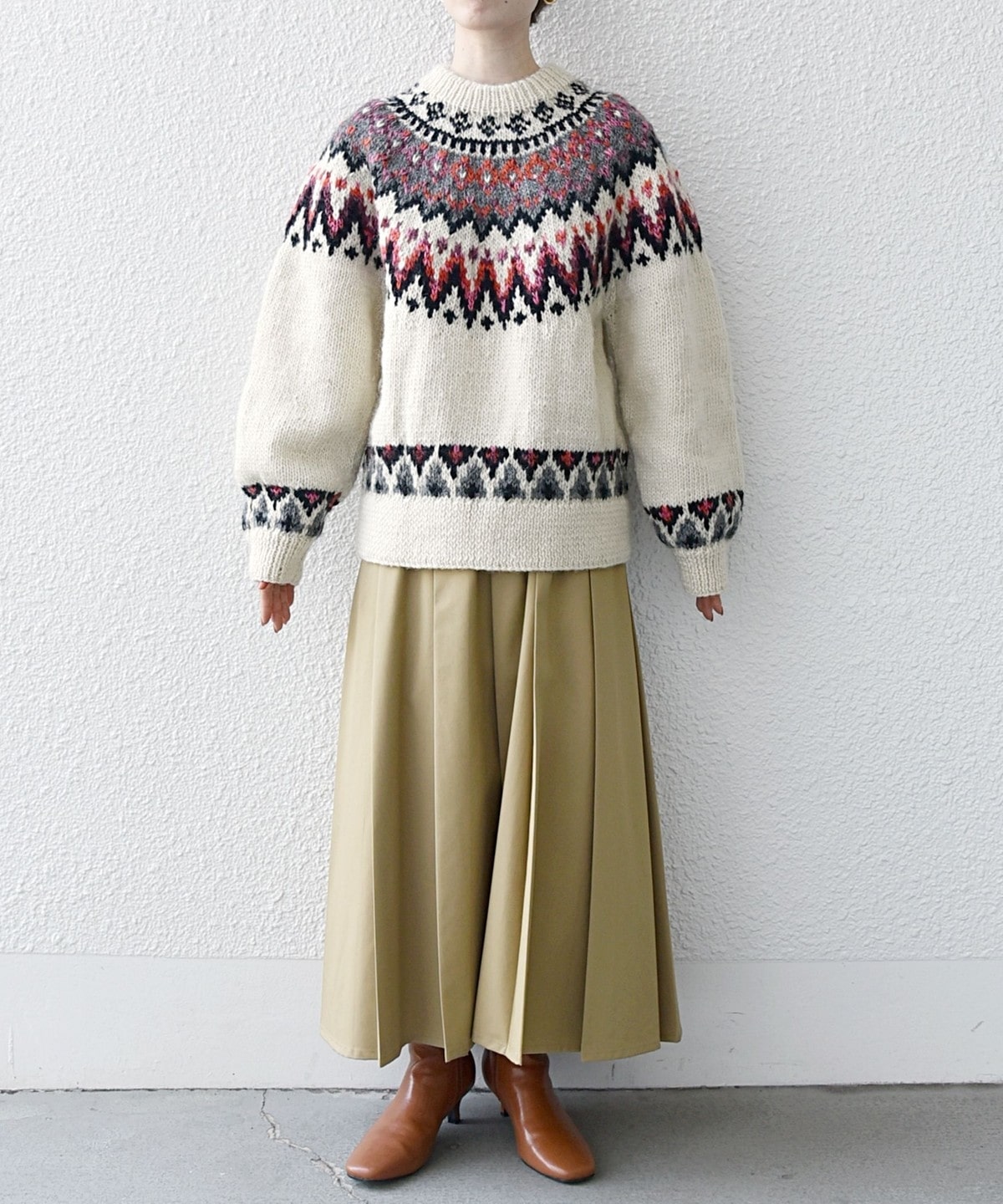 SHIPS any別注】NEPAL HAND KNIT: タイダイ 求心柄 ニット: トップス