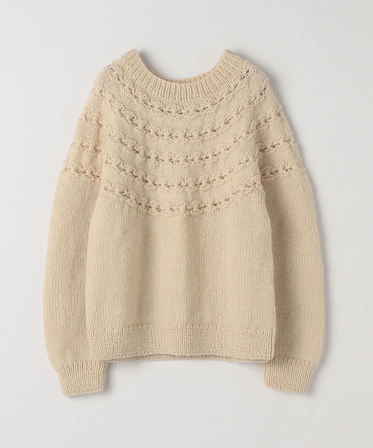 SHIPS any別注】NEPAL HAND KNIT: フラワー ライン ニット: トップス ...