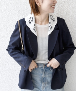 �s�\��tSHIPS any:�q��􂢉\�r�E�[�����C�N ���[�X �J���[ �W���P�b�g�mNAVY BLUE�n
