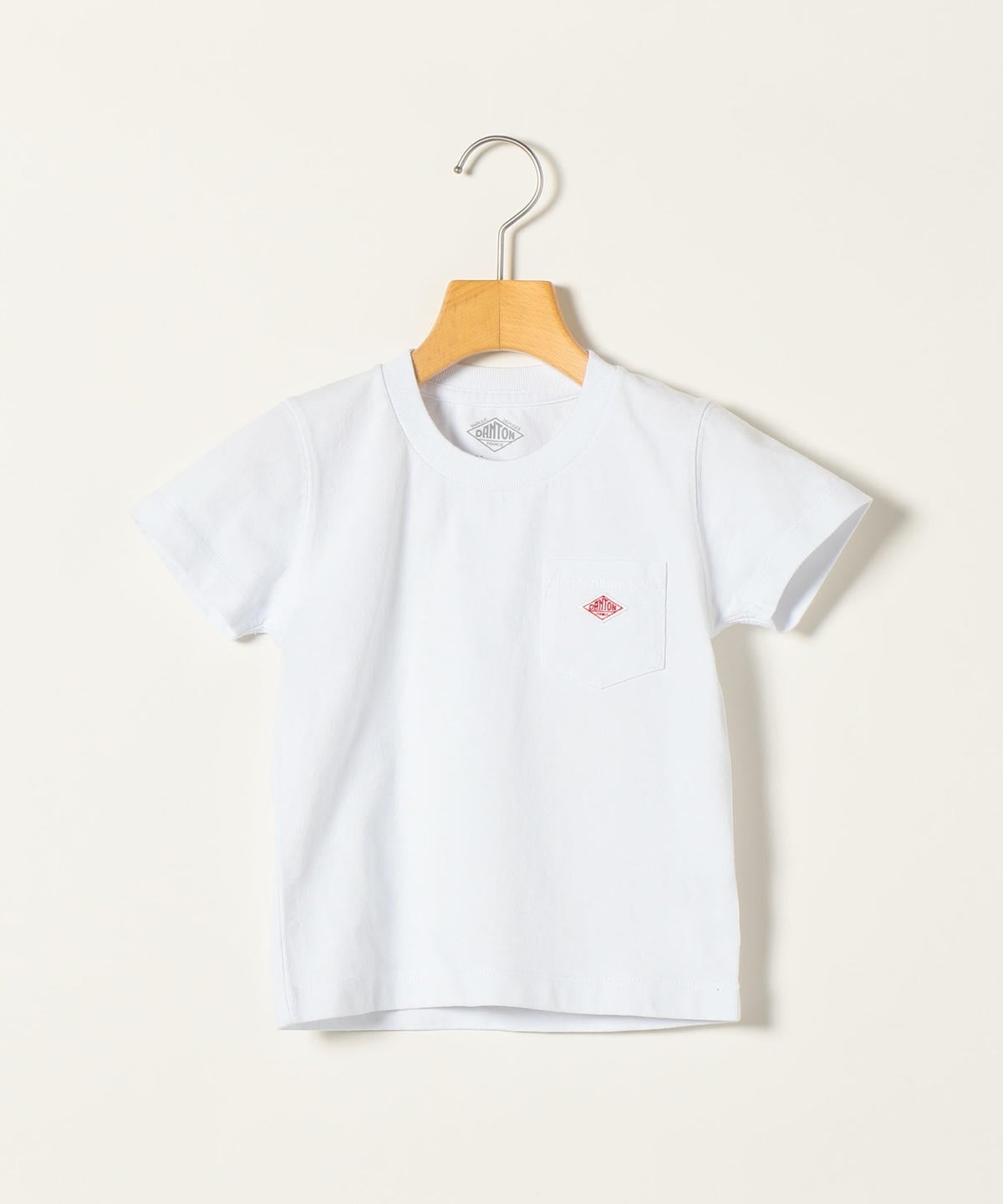 DANTON:ポケット Tシャツ<KIDS> ホワイト