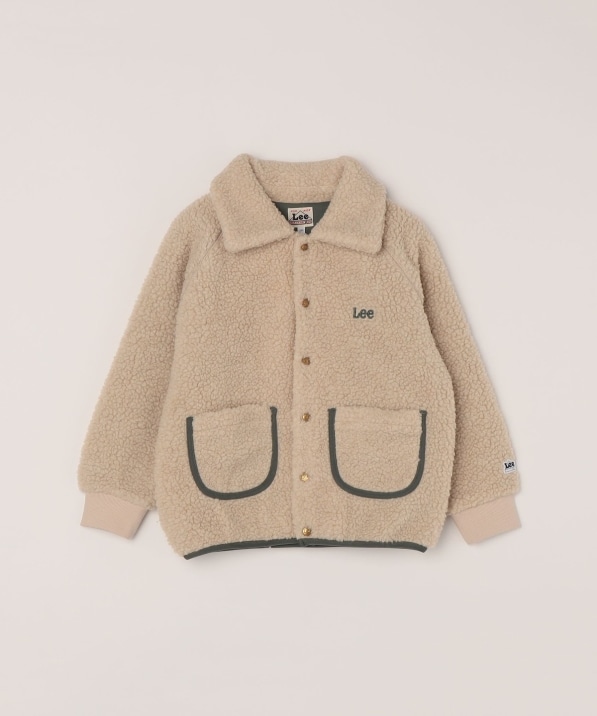 Lee:〈洗濯機可能〉刺繍 ロゴ ボア ポケット ジャケット <KIDS