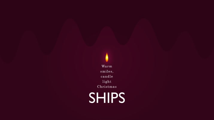 Warm smiles, candle light Christmas