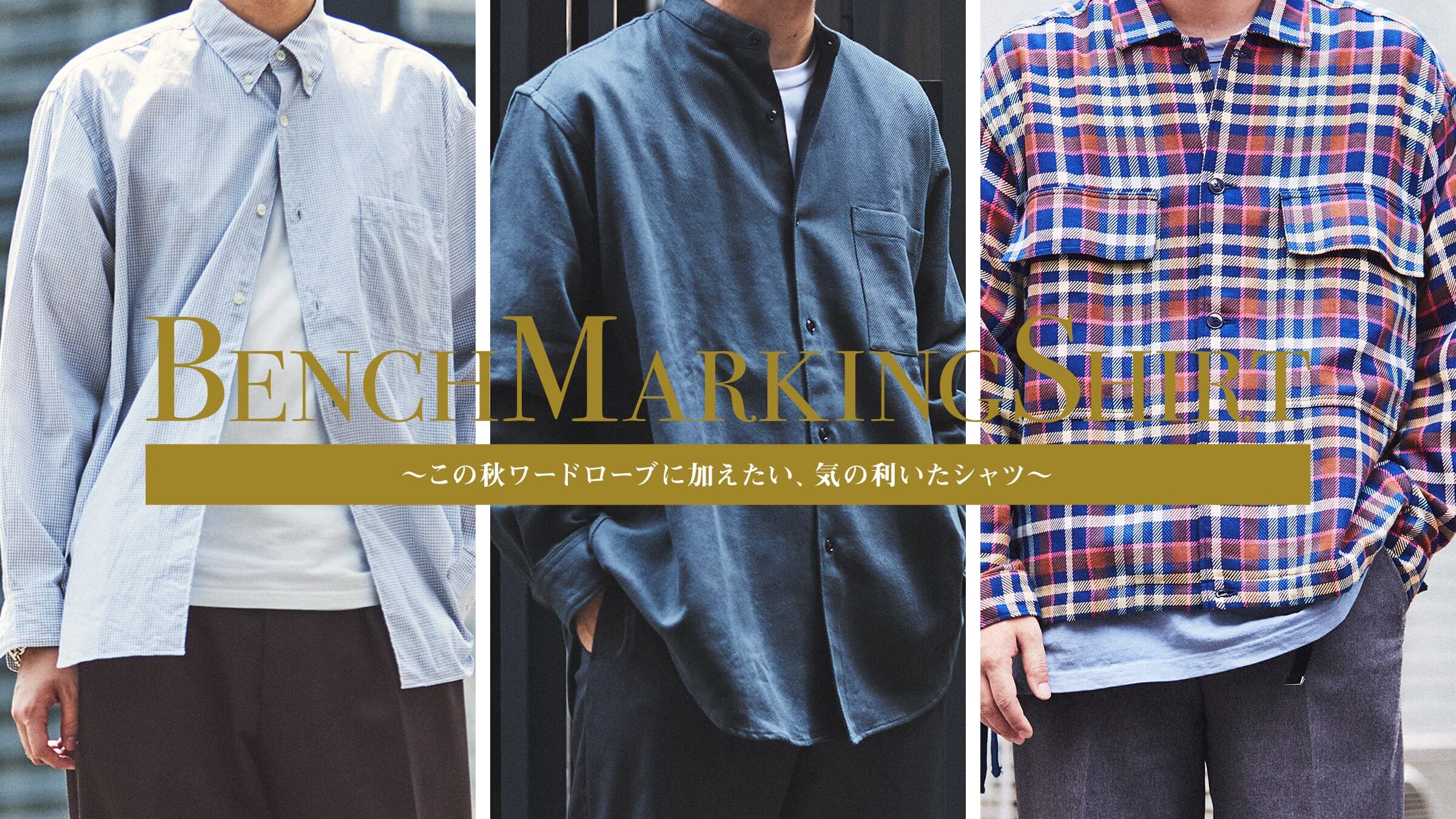 BENCH MARKING SHIRT`̏H[h[uɉAC̗Vc`