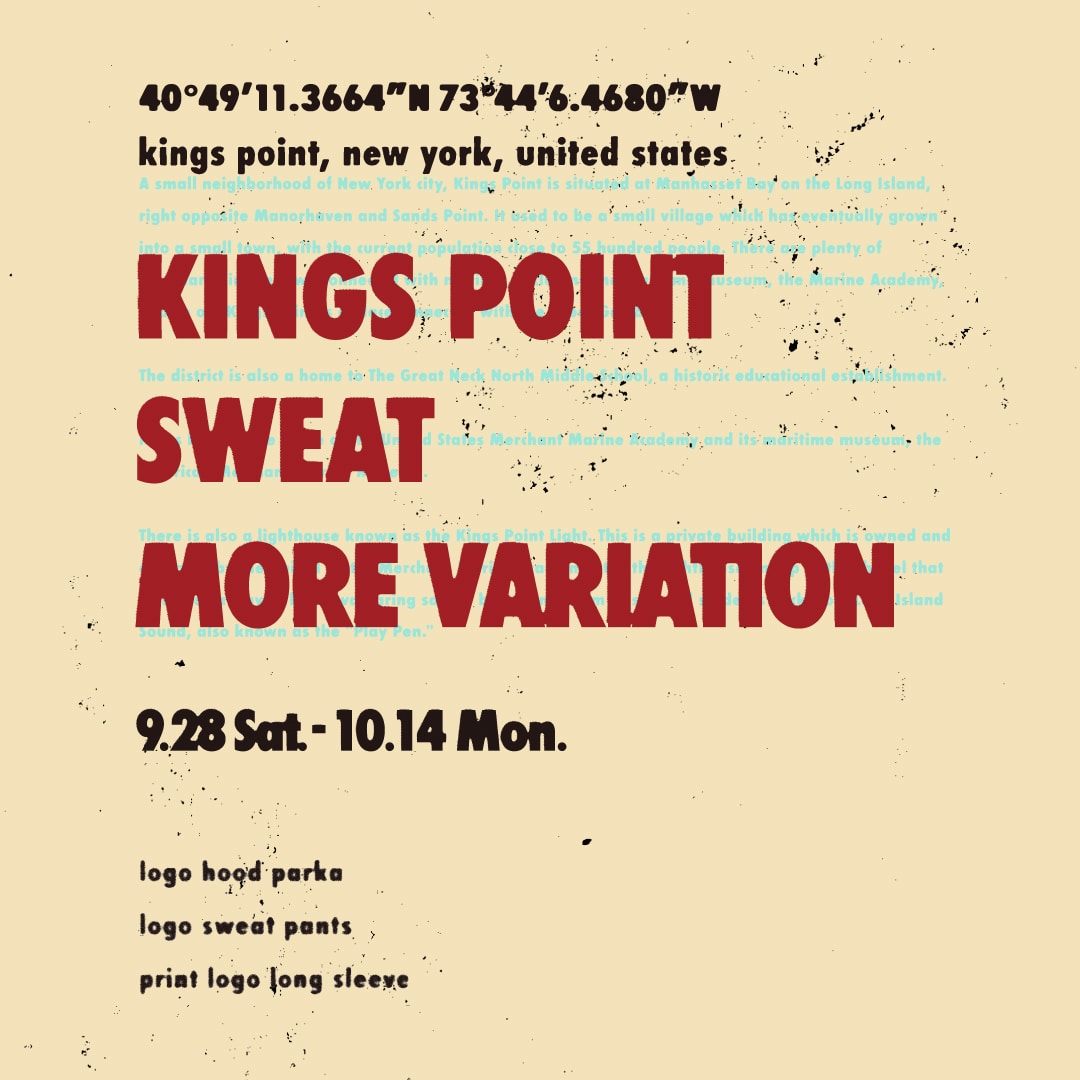KINGS POINT SWEAT MORE VARIATION���J��